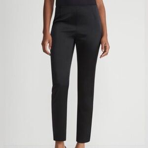 LAFAYETTE 148 New York N.W.T. Size 2 Black Satteen Stanton Pants Silky Sateen.